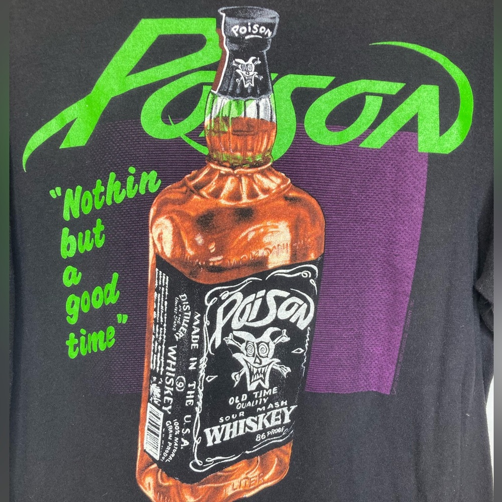 Vintage 80s Poison band Tshirt - Picture 2 of 8